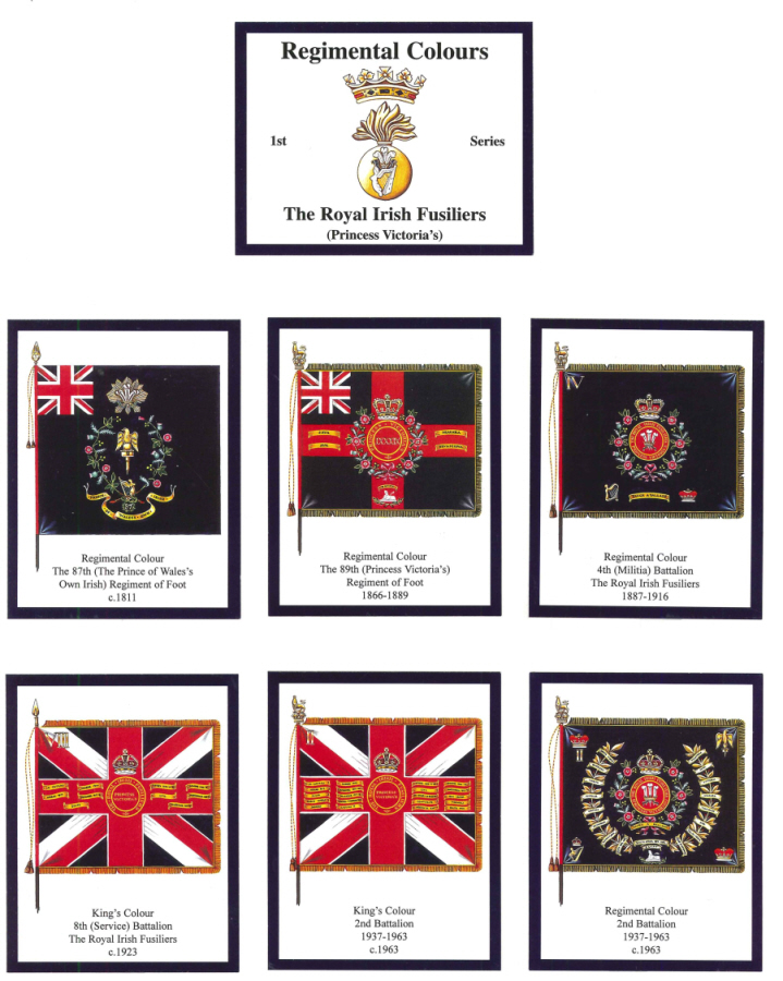 The Royal Irish Fusiliers (Princess Victoria's) 1st Series- 'Regimental Colours' Trade Card Set by David Hunter